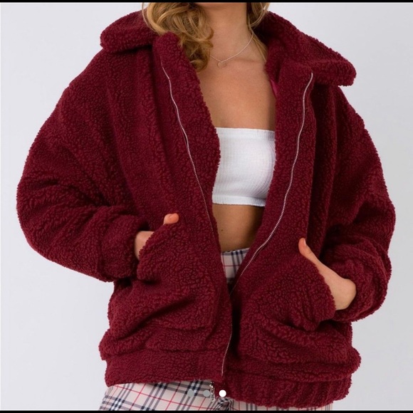 I.AM.GIA Jackets & Blazers - Iamgia pixie coat in burgundy